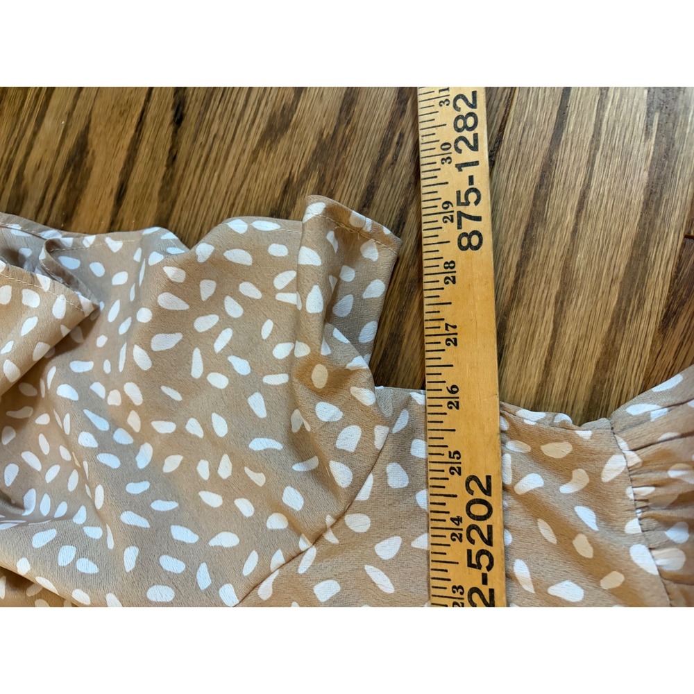 Shein Curve ChicSoul Peplum Blouse Lot 2 Womens 4XL Black Tan Speckled Ruffle - Picture 11 of 11